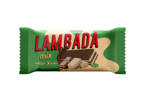 Lambada mix wafer biscuit filled with chocolate and halawa